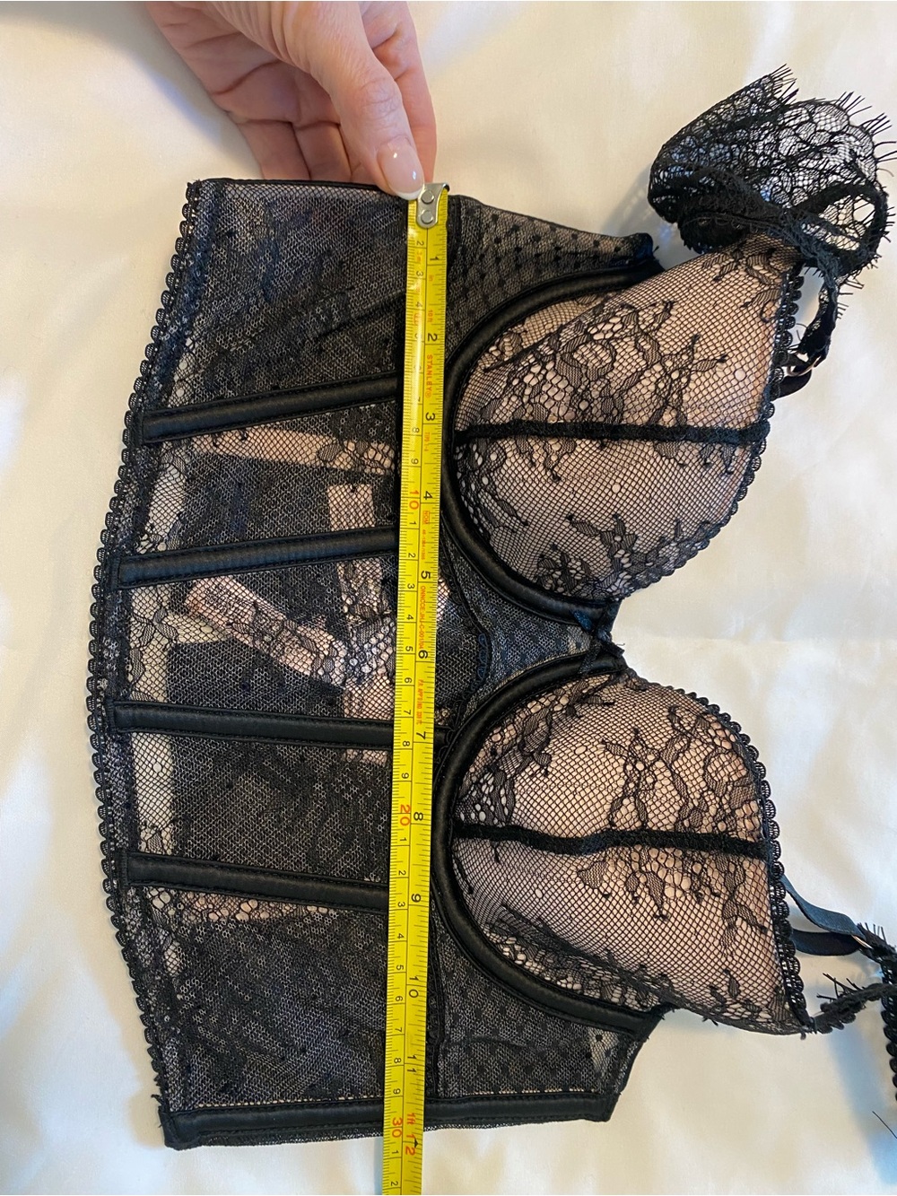 NWT! Victoria's Secret Black Lace Underwire Corset Bra - Picture 8 of 9